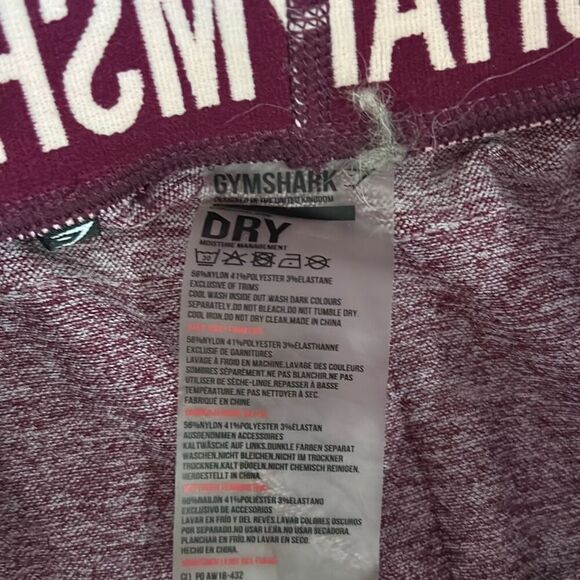 Gymshark purple burgundy fitness pants capris size small - Picture 3 of 4